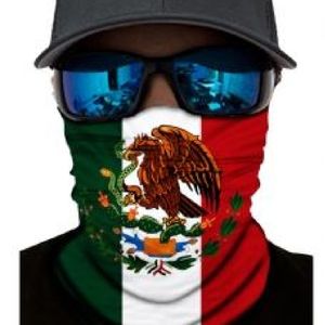 2 Mexico flag, neck gaiter, face mask, scarf